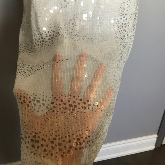 Vintage sheer mesh sequin dress overlay - Picture 10 of 10